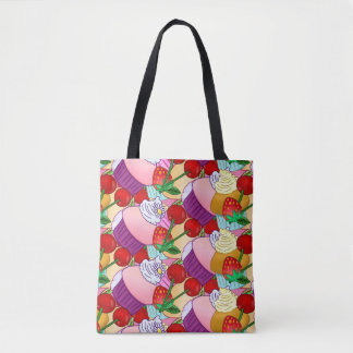 Tote Bag Bonbon Fruit Cerise Muffin Muffin Sweet Candy