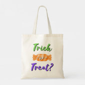 Tote Bag Bonbons Halloween Tricoter Ou Traiter (Dos)