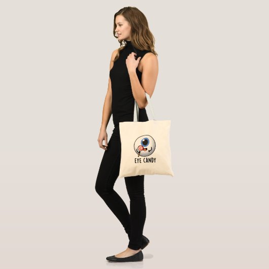 Tote Bag Bonbons pour yeux amusant jeu d'yeux (Devant (modèle))