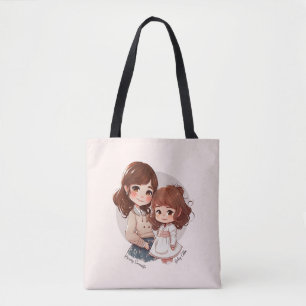 Tote Bag Bond adorable maman et fille (4)