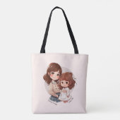 Tote Bag Bond adorable maman et fille (4) (Dos)