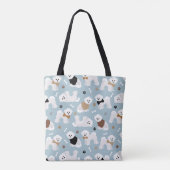Tote Bag Bones et pattes Bichon Frise (Dos)