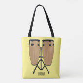 Tote Bag Bongo, dessin animé de batterie (Dos)