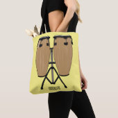 Tote Bag Bongo, dessin animé de batterie (De près)
