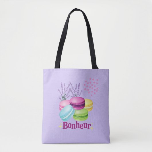 Tote Bag Bonheur Macarons (Devant)