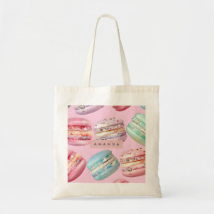 Tote Bag Bonheur personnalisé de macarons pastel pétillants