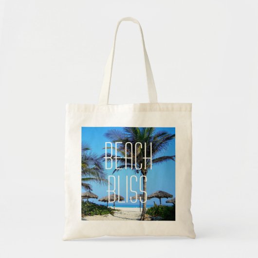 Tote Bag Bonheur tropical de plage (Devant)