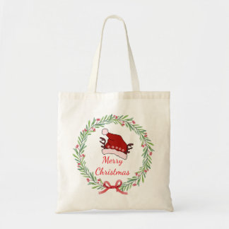 Tote Bag Bonhomme de neige arbre de Noël Fête de Noël Je