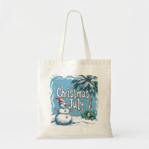 Tote Bag Bonhomme de neige de Noël en juillet et modèle de