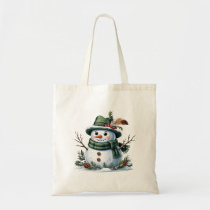 Tote Bag Bonhomme de neige de Noël Saison hivernale Vacance