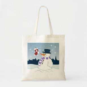 Tote Bag Bonhomme de neige et Noël de bas