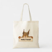 Tote Bag Bonjour ami Funny Squirrel (Dos)