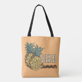 Tote Bag Bonjour Ananas d'été (Dos)