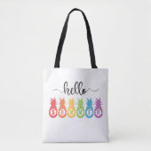 Tote Bag Bonjour Ananas d'été (Devant)