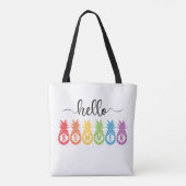 Tote Bag Bonjour Ananas d'été (Dos)