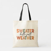 Tote Bag Bonjour automne | Météo du sucre (Dos)