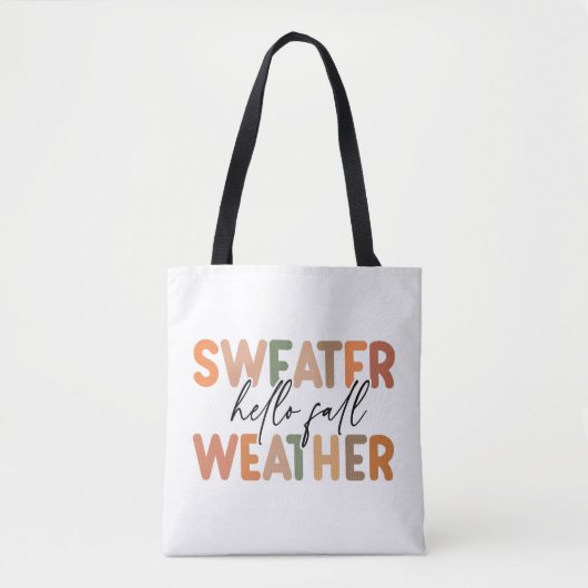 Tote Bag Bonjour automne | Météo du sucre (Devant)