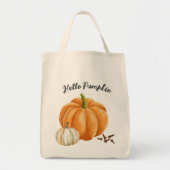 Tote Bag Bonjour Citrouille épice doux automne (Devant)