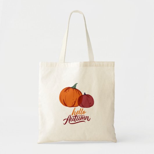 Tote Bag Bonjour Citrouilles d'automne (Devant)