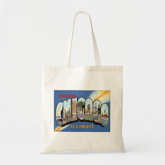 Tote Bag Bonjour De Chicago Illinois (Devant)