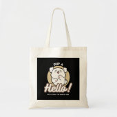 Tote Bag Bonjour du côté écorché - Jolie conception chien (Devant)