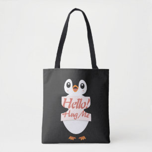 Tote Bag Bonjour ! Fais-moi un câlin - personnalisation de