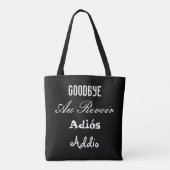 Tote Bag Bonjour Goodbye Fourre-tout (Dos)