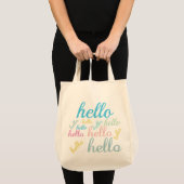 Tote Bag Bonjour mignon coloré Bonjour Cadeaux (Devant (produit))