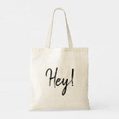 Tote Bag Bonjour! | Modern Script French Hello Design (Dos)