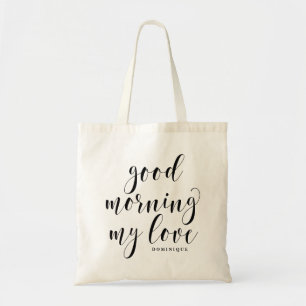 Tote Bag Bonjour Mon Amour Calligraphie Moderne Personnalis