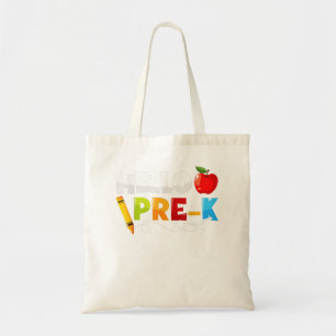 Tote Bag Bonjour Pré-k Préscolaire Retour À L'École Garçons