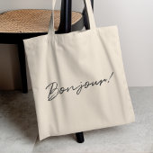 Tote Bag Bonjour ! | Script moderne Français Hello tendance