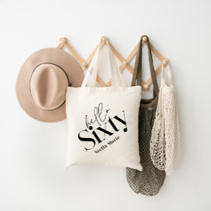 Tote Bag Bonjour soixante moderne minimaliste élégant 60e a