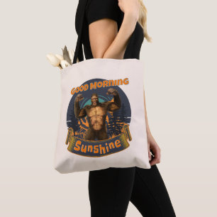 Tote Bag Bonjour Soleil Drôle Bigfoot