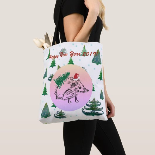 Tote Bag Bonne année 2019 Custom Fourre-tout (De près)