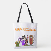 Tote Bag Bonne Halloween des animaux de la forêt (Dos)