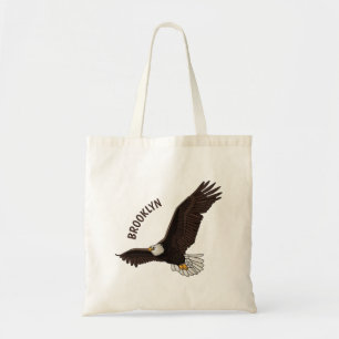 Tote Bag Bonne illustration de dessin d'aigle à chauve-sour