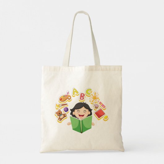 Tote Bag Bonne lecture fille (Dos)