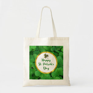 Tote Bag Bonne Saint Patrick avec des Clovers verts