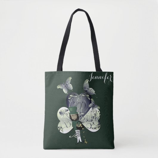 Tote Bag "Bonne Saint Patrick" Leprechaun (Devant)