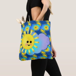 Tote Bag Bonne Sunshine Sourire Motivation Ciel Mignonne Nu