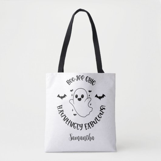 Tote Bag Boo-Jee Chick : Hauntingly Fabuleux! Personnalisé (Devant)