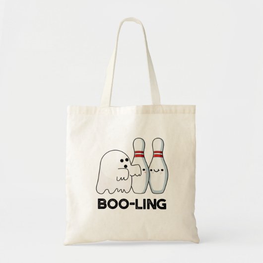 Tote Bag Boo-ling Funny Halloween Bowling Ghost Pun (Devant)