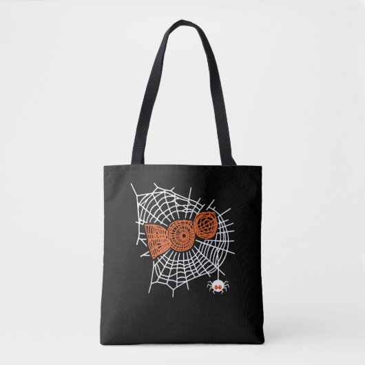 Tote Bag Boo Spider Web Funny mignon Spider Web Graphique (Devant)