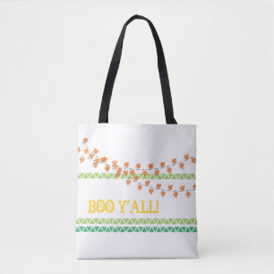 Tote Bag BOO Y'ALL Fall Fest Famille Halloween Traitements