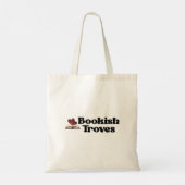Tote Bag Book & Hearts Illustration Romantic Reader Gift (Dos)