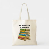 Tote Bag Book Lover My Weekend is Booking (Dos)