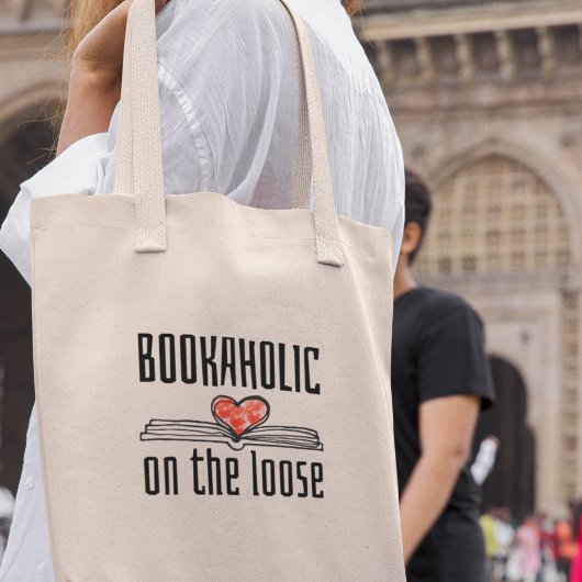 Tote Bag Bookaholic sur Loose Funny Bookworm Reader