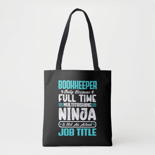 Tote Bag Bookkeeper Job Title Profession Comptabilité Compé (Devant)