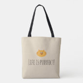 Tote Bag Books.Tea.Cats. La vie est parfaite ! (Dos)